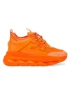 Versace Chain Reaction Sneakers In Orange