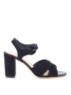 Tod's Strappy 90mm Block Heel Sandals In Black