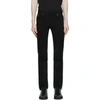 FENDI BLACK EMBROIDERED POCKET JEANS