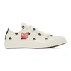 COMME DES GARÇONS PLAY WHITE CONVERSE EDITION POLKA DOT HEART CHUCK 70 LOW SNEAKERS