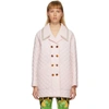 FENDI FENDI PINK SILK WASHED CREPE QUILTED JACKET