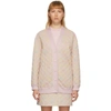 FENDI FENDI PINK QUILTED DAISIES CARDIGAN