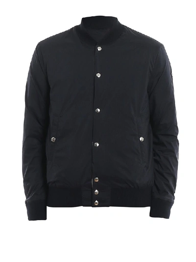 Moncler 'maglia' Reversible Bomber Jacket In Black