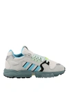 Adidas Originals Zx Torsion Sneakers In Grey Suede And Fabric In Light Blue