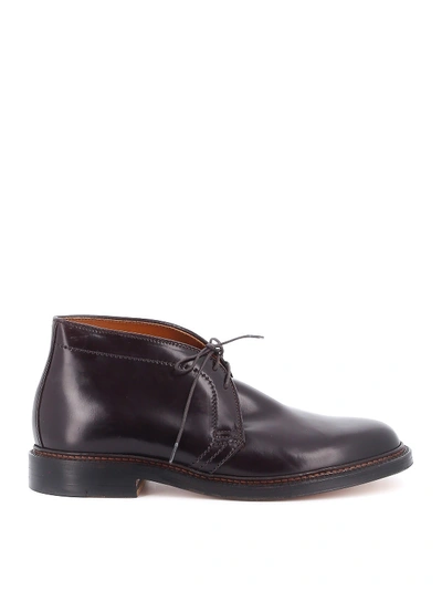 Alden Shoe Company Alden Men's Burgundy Leather Ankle Boots