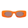 LOEWE WHITE & ORANGE PAULA'S IBIZA SQUARE SUNGLASSES