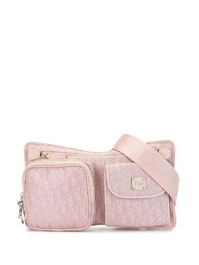 Pre-owned Dior Lady  Trotter Belt Bag In Pink