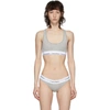 CALVIN KLEIN UNDERWEAR CALVIN KLEIN UNDERWEAR GREY AND WHITE MODERN BRALETTE