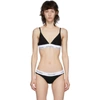 CALVIN KLEIN UNDERWEAR CALVIN KLEIN UNDERWEAR BLACK AND WHITE MODERN TRIANGLE BRALETTE