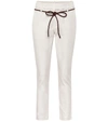 BRUNELLO CUCINELLI CROPPED COTTON-BLEND PANTS,P00489122
