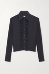 SAINT LAURENT RUFFLED COTTON-POPLIN SHIRT