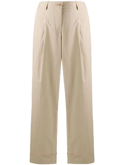 P.a.r.o.s.h High Waisted Trousers In Neutrals