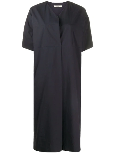 Odeeh V-neck Shift Dress In Blue