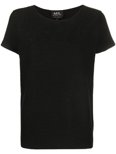 Apc Jersey T-shirt In Black