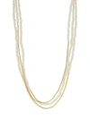 GURHAN DELICATE HUE 24K YELLOW GOLD, 22K YELLOW GOLD & 2MM FRESHWATER SEED PEARL THREE-STRAND NECKLACE,0400012377434