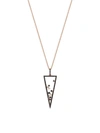 SAKS FIFTH AVENUE 14K ROSE GOLD, BLACK DIAMOND & WHITE DIAMOND PENDANT NECKLACE,0400010837785