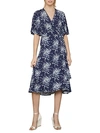 BCBGMAXAZRIA WOMEN'S FLORAL-PRINT FAUX WRAP DRESS,0400012697525