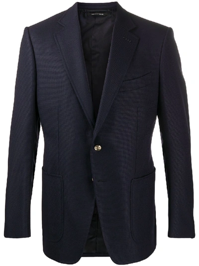 Tom Ford Single-breasted Suit Jacket In Blue