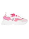 Dolce & Gabbana Dolce And Gabbana Pink Stretch Mesh Daymaster Sneakers In Fucsia