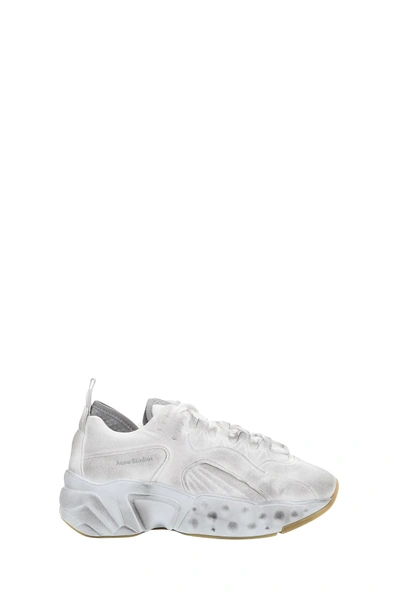 Acne Studios Manhattan Tumbled Sneaker In White