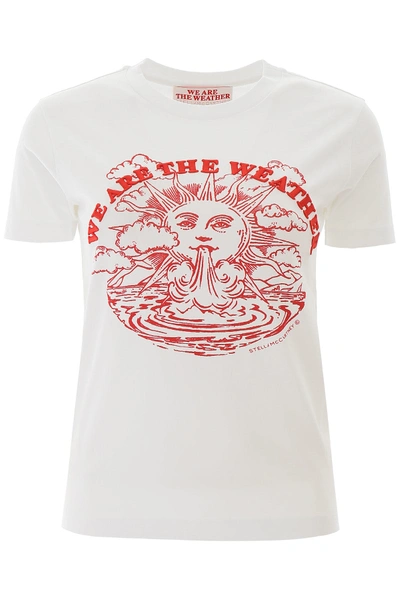 Stella Mccartney We Are The Weather T-shirt In Bianco