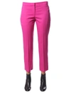 Alexander Mcqueen Cropped Tailored Trousers In Rosa