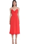 ZIMMERMANN DRESS IN RED SILK,11390126