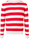 HOLIDAY RED AND WHITE STRIPED SAILOR SWEATER,HOLSSR