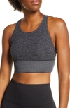 Alo Yoga Soft Serenity Bra In Dark Heather Grey