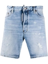 DSQUARED2 1964 DISTRESSED DENIM SHORTS