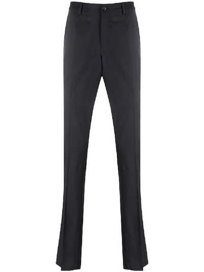 Versace Straight-leg Trousers In Blue
