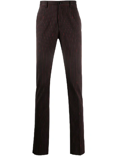 Versace Straight-leg Tailored Trousers In Black