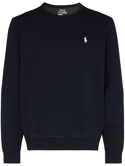 Polo Ralph Lauren Logo-embroidered Sweatshirt In Blue