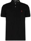 Polo Ralph Lauren Embroidered-logo Polo Shirt In Black