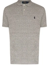 Polo Ralph Lauren Custom Slim Fit Mesh Polo In Grey