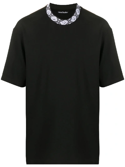 Acne Studios Eternal Face-print Crew-neck T-shirt In Face Motif Mock Neck T-shirt