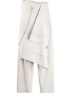 HYEIN SEO BANDANA-OVERLAY WIDE LEG TROUSERS