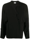 Vejas Button Up Sweatshirt In Black