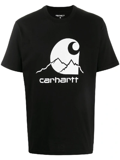 Carhartt Logo Print T-shirt In Black