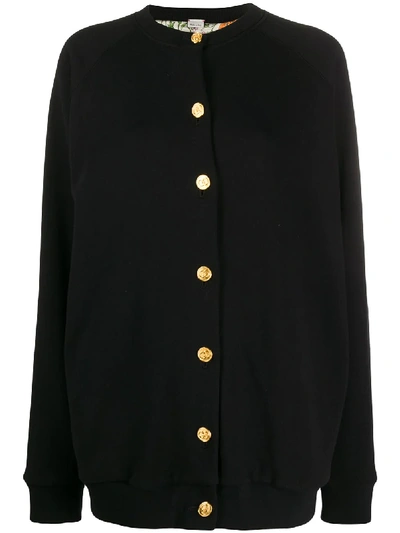 Gucci Gg Cherry Patch Cardigan In Black