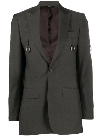 R13 Loop Detail Blazer In Grey