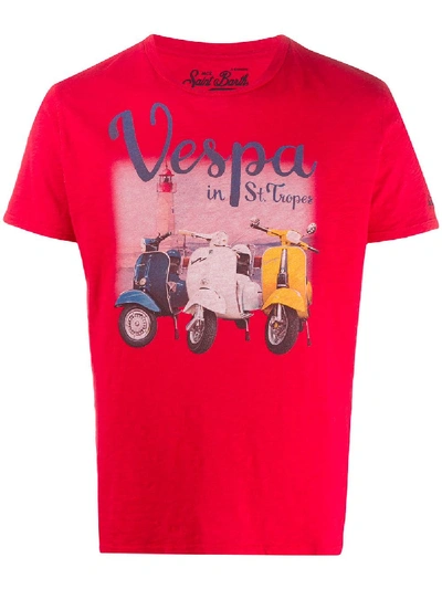Mc2 Saint Barth T-shirt Mit Grafischem Print In Red