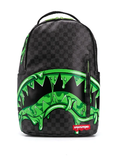 Sprayground Kid Kids' Shark Tooth Print Backpack In Black