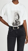 ANINE BING IDA TEE AB X TO X BRIGITTE BARDOT WHITE,ANINE30472