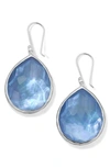 Ippolita Sterling Silver Rock Candy Mother-of-pearl & Lapis Doublet Teardrop Earrings In Silver/ Adratic