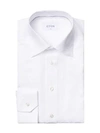 Eton Slim-fit White Floral Jacquard Dress Shirt