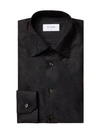 Eton Slim-fit Black Floral Jacquard Dress Shirt