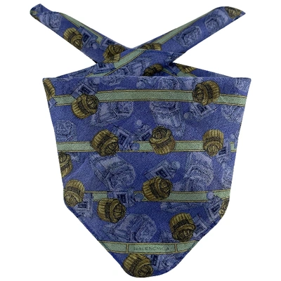 Pre-owned Balenciaga Neckerchief In Blue