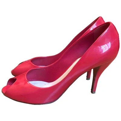 Pre-owned Dior Patent Leather Heels In Orange