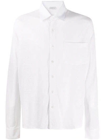 Caruso Long-sleeved Buttoned Shirt In White
